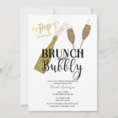 POP Champagne Brunch & Bubbly Bruiloftsborrel Kaart (Voorkant)