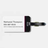 Pop Chock'Lit Shoppe Pink Logo Bagagelabel (Achterkant horizontaal)