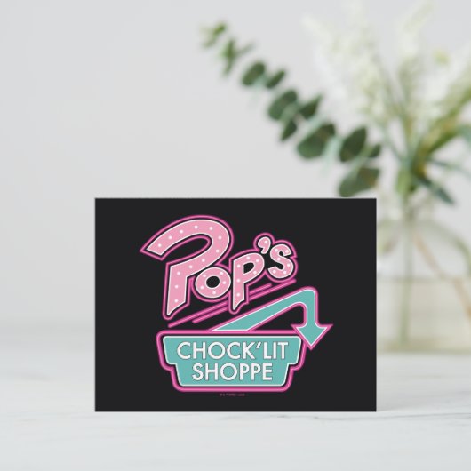 Pop Chock'Lit Shoppe Pink Logo Briefkaart (Staand voorkant)