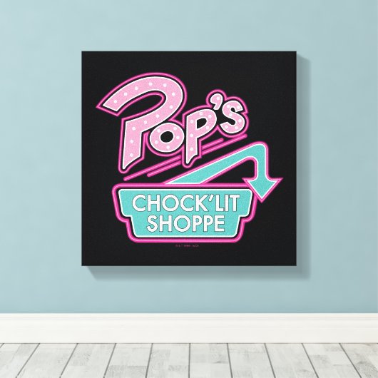 Pop Chock'Lit Shoppe Pink Logo Canvas Afdruk (Insitu (Houten vloer))