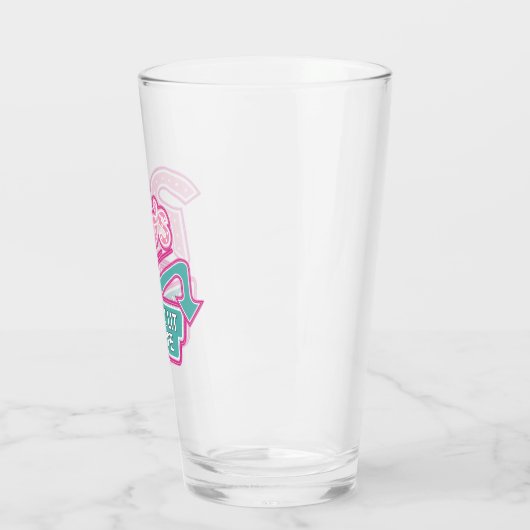 Pop Chock'Lit Shoppe Pink Logo Glas (Links)