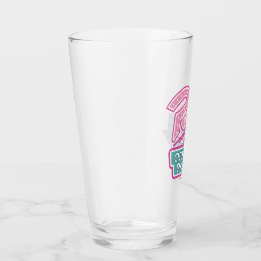 Pop Chock'Lit Shoppe Pink Logo Glas (Rechts)