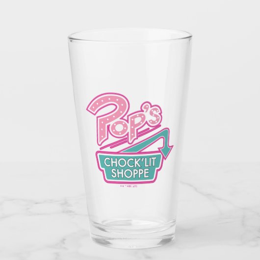 Pop Chock'Lit Shoppe Pink Logo Glas (Voorkant)