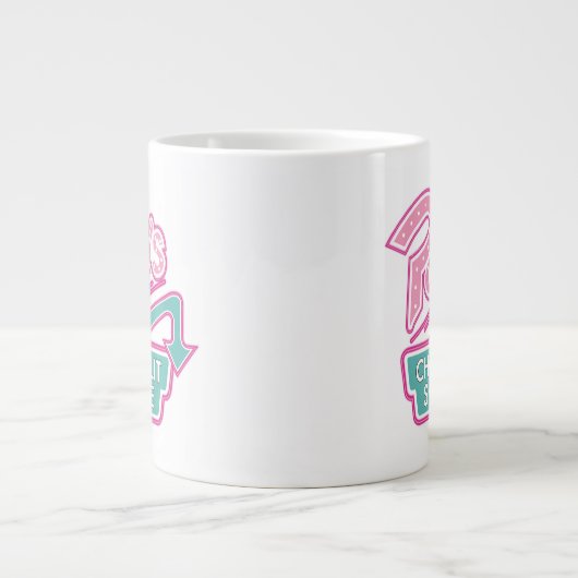 Pop Chock'Lit Shoppe Pink Logo Grote Koffiekop (Voorkant)
