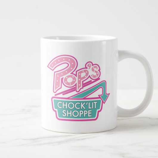 Pop Chock'Lit Shoppe Pink Logo Grote Koffiekop (Rechts)