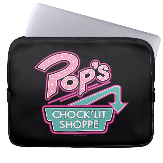 Pop Chock'Lit Shoppe Pink Logo Laptop Sleeve (Voorkant)