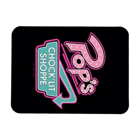 Pop Chock'Lit Shoppe Pink Logo Magneet (Horizontaal)