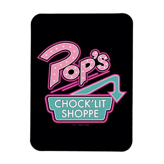 Pop Chock'Lit Shoppe Pink Logo Magneet (Verticaal)