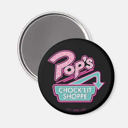 Pop Chock'Lit Shoppe Pink Logo Magneet (Voorkant / Achterkant)