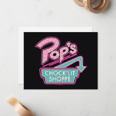Pop Chock'Lit Shoppe Pink Logo Notitiekaartje (Voorkant / Achterkant in situ)