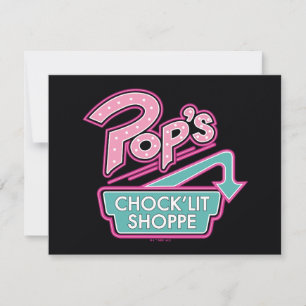 Pop Chock'Lit Shoppe Pink Logo Notitiekaartje