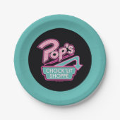 Pop Chock'Lit Shoppe Pink Logo Papieren Bordje (Voorkant)