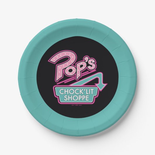 Pop Chock'Lit Shoppe Pink Logo Papieren Bordje (Voorkant)