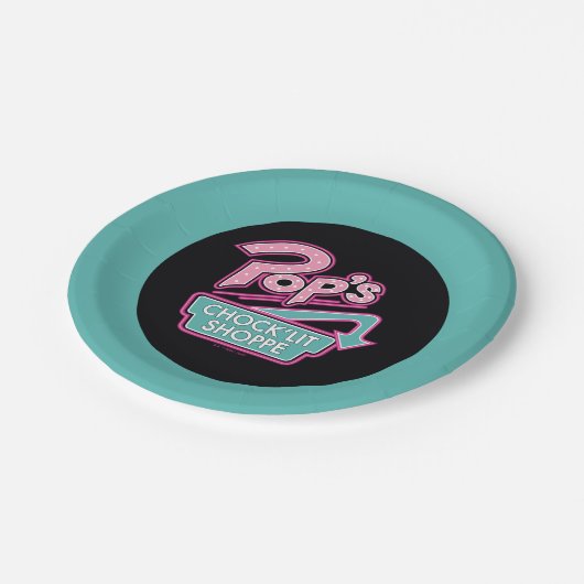 Pop Chock'Lit Shoppe Pink Logo Papieren Bordje (Gekanteld)