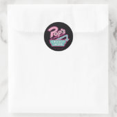 Pop Chock'Lit Shoppe Pink Logo Ronde Sticker (Tas)