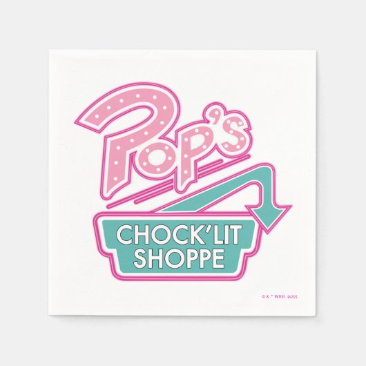 Pop Chock'Lit Shoppe Pink Logo Servet (Voorkant)