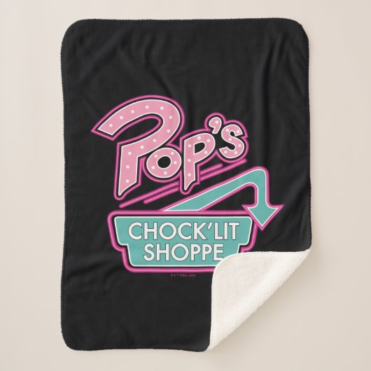 Pop Chock'Lit Shoppe Pink Logo Sherpa Deken (Voorkant)