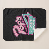 Pop Chock'Lit Shoppe Pink Logo Sherpa Deken (Voorkant (horizontaal))
