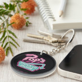 Pop Chock'Lit Shoppe Pink Logo Sleutelhanger (Voorkant Rechts)