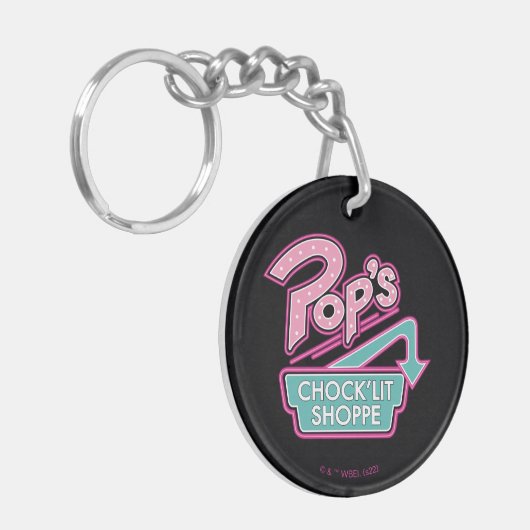 Pop Chock'Lit Shoppe Pink Logo Sleutelhanger (Voorkant Links)