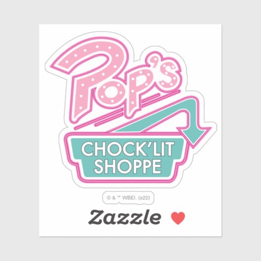 Pop Chock'Lit Shoppe Pink Logo Sticker (Vel)