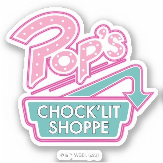 Pop Chock'Lit Shoppe Pink Logo Sticker (Voorkant)