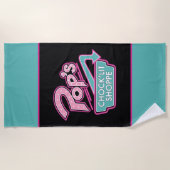 Pop Chock'Lit Shoppe Pink Logo Strandlaken (Voorkant)