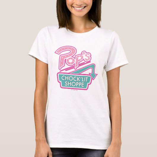 Pop Chock'Lit Shoppe Pink Logo T-shirt (Voorkant)