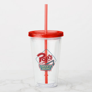 Pop Chock'Lit Shoppe Red Logo Acryl Drinkbeker
