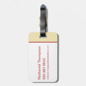 Pop Chock'Lit Shoppe Red Logo Bagagelabel (Achterkant verticaal)