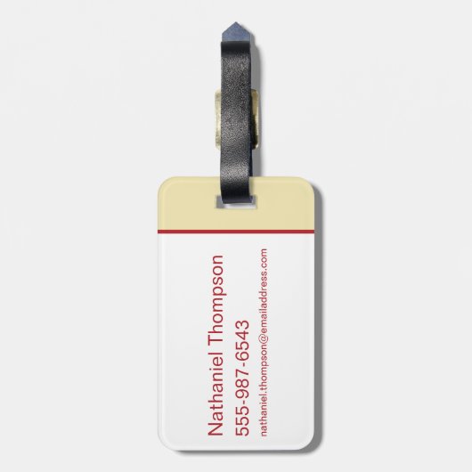 Pop Chock'Lit Shoppe Red Logo Bagagelabel (Achterkant verticaal)