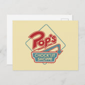 Pop Chock'Lit Shoppe Red Logo Briefkaart (Voorkant / Achterkant)