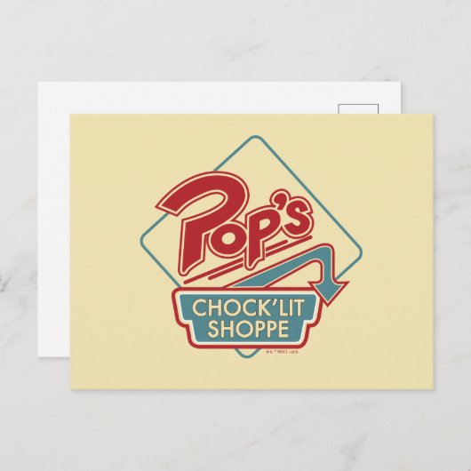 Pop Chock'Lit Shoppe Red Logo Briefkaart (Voorkant / Achterkant)