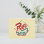 Pop Chock'Lit Shoppe Red Logo Briefkaart (Staand voorkant)