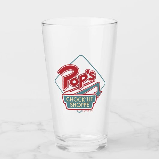 Pop Chock'Lit Shoppe Red Logo Glas (Voorkant)