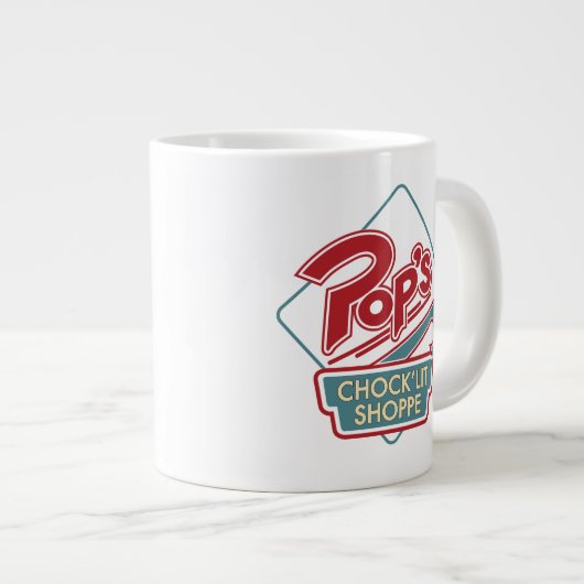 Pop Chock'Lit Shoppe Red Logo Grote Koffiekop (Voorkant rechts)