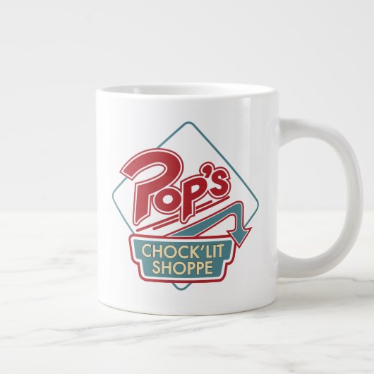 Pop Chock'Lit Shoppe Red Logo Grote Koffiekop (Rechts)