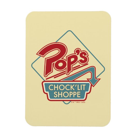 Pop Chock'Lit Shoppe Red Logo Magneet (Verticaal)
