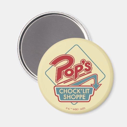 Pop Chock'Lit Shoppe Red Logo Magneet (Voorkant / Achterkant)