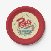 Pop Chock'Lit Shoppe Red Logo Papieren Bordje (Voorkant)
