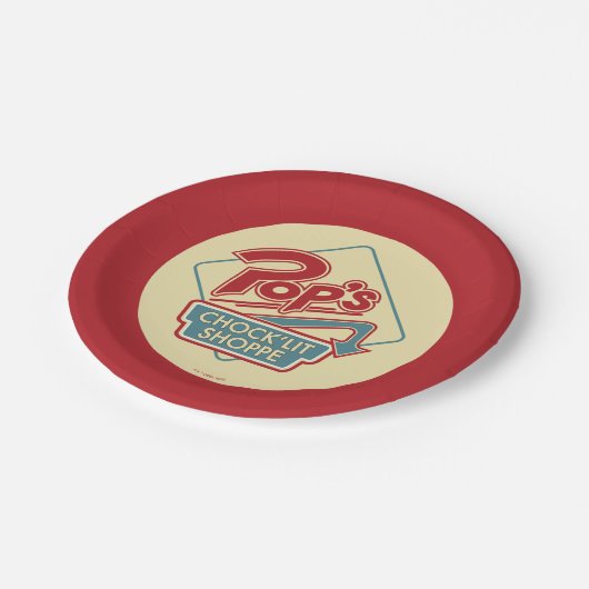 Pop Chock'Lit Shoppe Red Logo Papieren Bordje (Gekanteld)