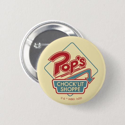Pop Chock'Lit Shoppe Red Logo Ronde Button 5,7 Cm (Voorkant /achterkant)