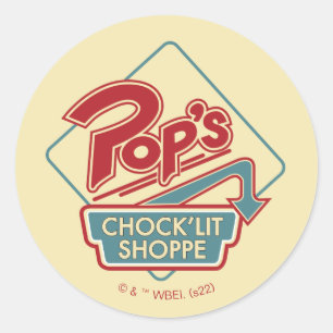 Pop Chock'Lit Shoppe Red Logo Ronde Sticker