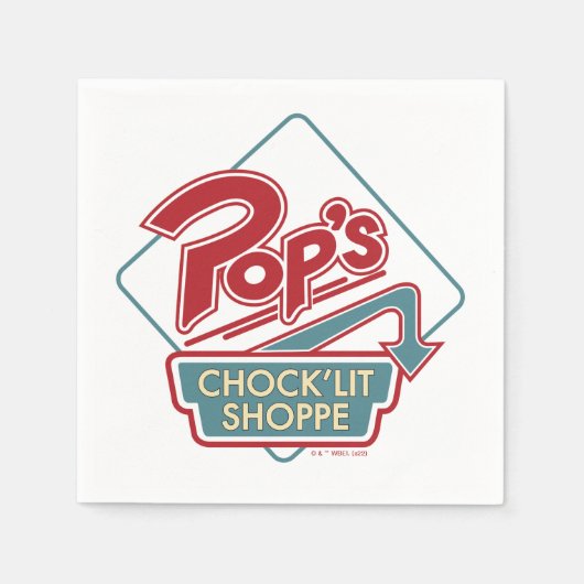 Pop Chock'Lit Shoppe Red Logo Servet (Voorkant)