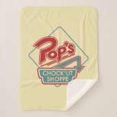 Pop Chock'Lit Shoppe Red Logo Sherpa Deken (Voorkant)