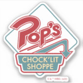 Pop Chock'Lit Shoppe Red Logo Sticker (Voorkant)