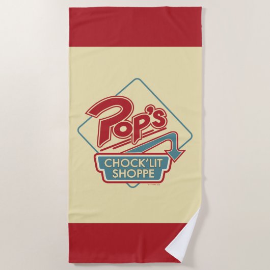 Pop Chock'Lit Shoppe Red Logo Strandlaken (Voorkant)