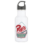 Pop Chock'Lit Shoppe Red Logo Waterfles (Voorkant)