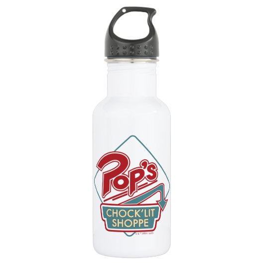 Pop Chock'Lit Shoppe Red Logo Waterfles (Voorkant)
