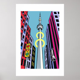 Pop City Skyline – Stedelijke Torenposter Poster